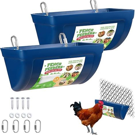 mangeoires pour volailles - Avec clips - Pour poulets et animaux de ferme (1/5)