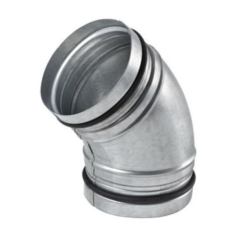 STIEBEL ELTRON Curva DN 125, 45 gradi, lamiera d'acciaio zincata, 159307