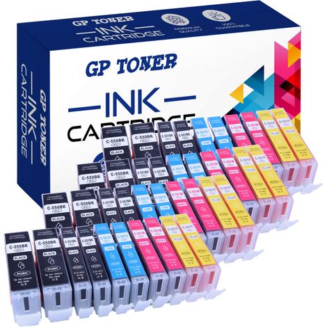 40 cartouches d'encre CMJN x8 pour Canon C550 (1/2)