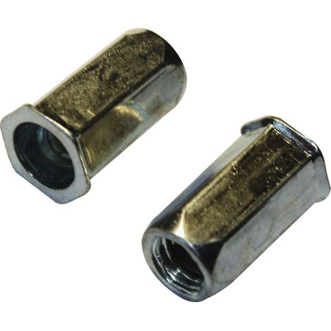 Nietmuttern (Muttern) sechskant Blindnietmutter offen ø M8x18,0mm Stahl verzintk