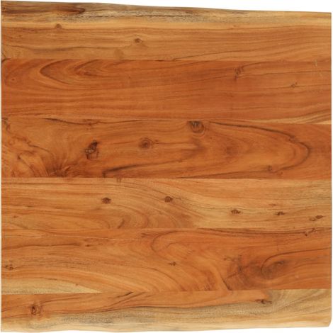 Tischplatte 60x60x3,8cm Quadratisch Massivholz Akazie Baumkante