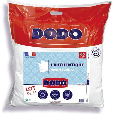 2er-Set Mittel-Kissen - DODO - DAS AUTHENTISCHE - 60 x 60 cm - Weiß (1/3)