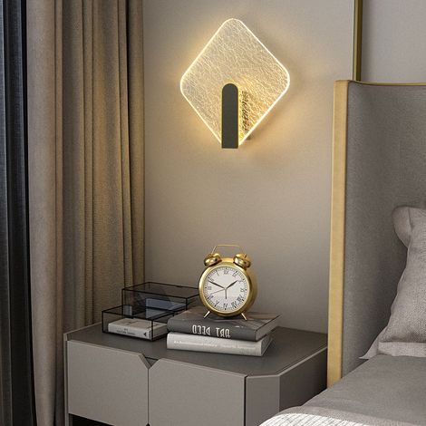 Applique d'intérieur en acrylique, applique murale LED 5W, lampe de chevet pour chambre à coucher, salon, balcon, allée, applique murale nordique moderne, lumière chaude (1/4)