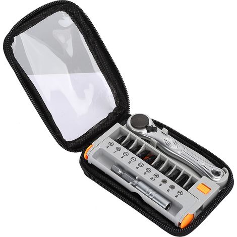 Kit de tournevis à cliquet et clé à cliquet pour la réparation de téléphones portables et de montres, avec embouts cruciformes (modèle 2011, style A). (1/5)