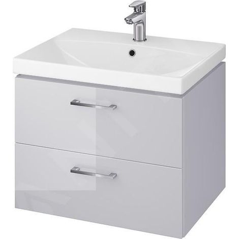 Cersanit Lara - Armoire avec lavabo, 45x59x45 cm, 2 tiroirs, gris S801-216-DSM (1/5)