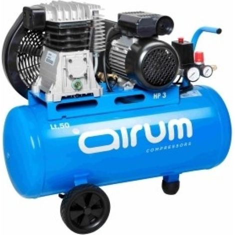 Compresor correas 3 cv 50lt-330lt/m 9 bar c/aceite airum