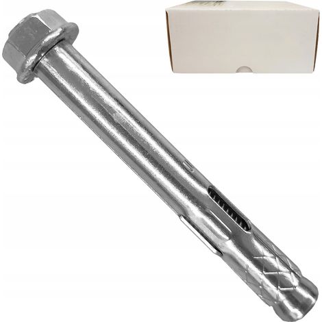 Goujons D'Ancrage Acier 8 x 85 Pour Beton, Simple Expansion, Avec Ecrou Et Rondelle, Lot De 50
