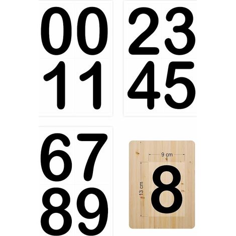 Stickers Black Number Sticker for Mailbox, Door, House (Transparent Background Black Numbers, 90 x 130 mm) (1/3)