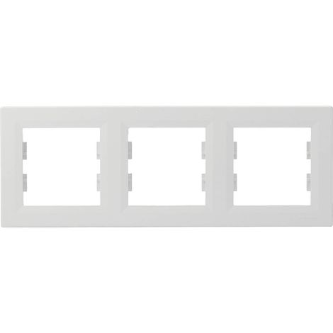 Cadre Schneider Electric Asfora 3 compartiments EPH5800321D – Blanc RAL 9003 – Installation horizontale – Matériau ABS robuste – Siroflex