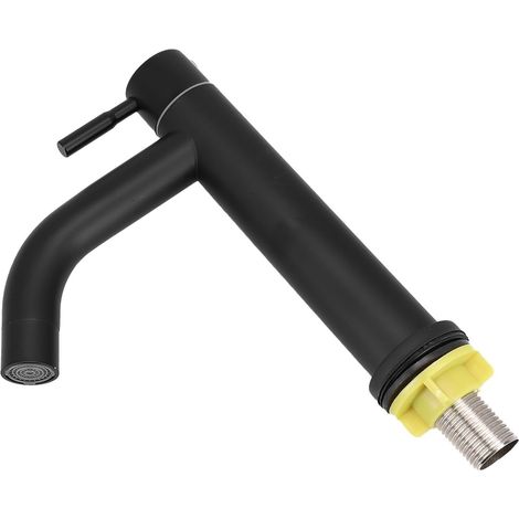 Robinet pour vasque - inox - noir - eau froide - pour lavabo (1/5)