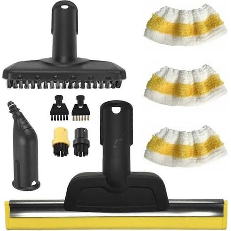 Für Kärcher Dampfreiniger Zubehör SC1 SC2 SC3 SC4 SC5, Dampfreiniger-Bürstenset, inklusive gebogener Düse, Fensterabzieher (1/5)