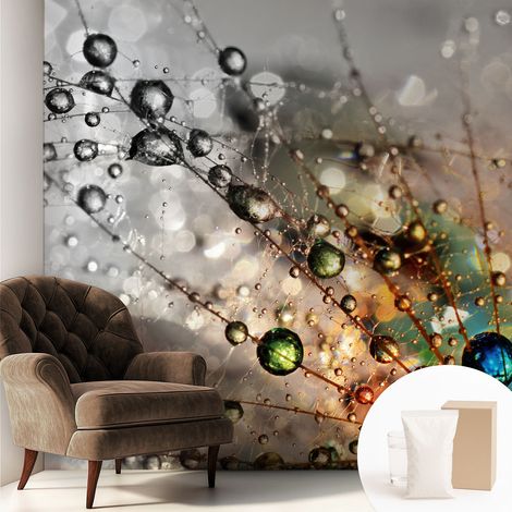 Papier peint intissé avec imprimé installation simple qualité excellente sans désordre - Colle incluse gratuite Perles de rosée 250x250 cm (1/5)