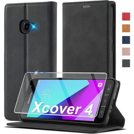 Coque portefeuille en cuir pour Samsung Galaxy Xcover 4/4s avec béquille et porte-cartes (1/5)