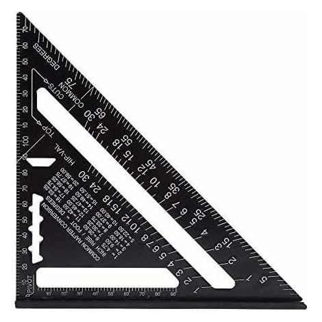 Règle de triangle métrique carrée de vitesse - Règle de système métrique en alliage d'aluminium, outil de mesure de charpentier d'ingénieur de haute précision (taille : 7 pouces)-LIAIKI