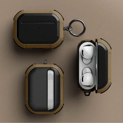Coque pour AirPods Pro 3, housse de protection minérale minimaliste antichoc pour écouteurs Bluetooth sans fil, coque rigide anti-rayures (1/5)