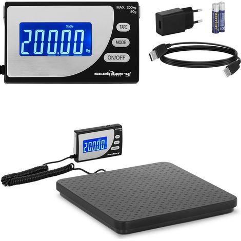 Bilancia industriale per pacchi fino a 200 kg / 50 g LCD USB (1/5)