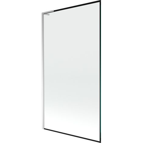Mexen Next L Badewannenfaltwand 1-flügelig 100 x 150 cm, schwarzes Muster, Chrom - 895-100-000-03-70-01 (1/5)