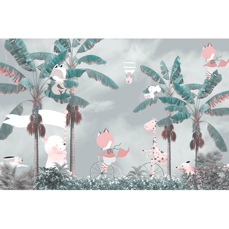 Papier peint panoramique Enfants - Animaux - 130 cm x 86 cm (1/2)