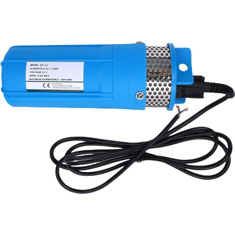 Submersible Solar Pump for Deep Wells, 96W, Maximum Flow Rate, 1.7 GPM Head, 230ft Submersion, 100ft Water Head, DC, 12V, 8A (1/5)