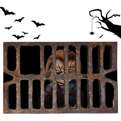 Halloween-Fußmatte mit Gruselfilmmotiv, Halloween-Fußmatte, Halloween-Fußmatte mit gruseligem Clown, Fußmatte für drinnen oder draußen (1/3)