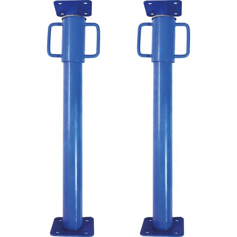 Bituxx 2x Baustütze 80-130 cm bis 1600 kg, verstellbare Montagestütze, Deckenstütze aus Stahl, Baustempel, Teleskopstütze für Trockenbau, Renovierung und Montage (1/5)