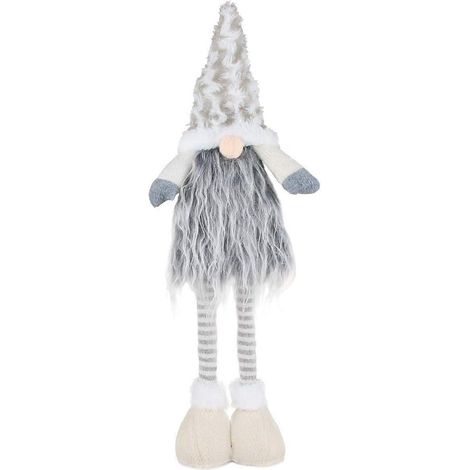 Décorations de Noël : Père Noël, gnome Tomte de 57 cm de haut, figurine suédoise, ornement de Noël, cadeau de gnome scandinave pour la maison (DeWhite). (1/5)