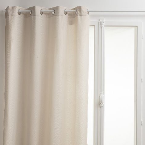 Rideau jacquard Tanis lin 140x260 Atmosphera (1/2)