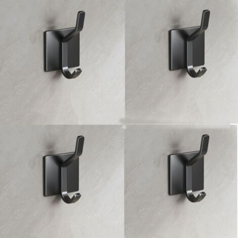 Adhesive Wall Hooks, Bathroom Towel Rack, Kitchen Towel Holder, Adhesive Coat Rack, Drill-Free Wall Mount, Waterproof (1/5)