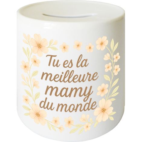 Tirelire tu es la meilleure mamie du monde en céramique 9,5 cm (1/2)