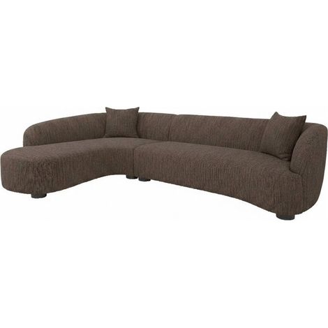 Canapé d'angle gauche marron généreux - marron chunky (1/2)