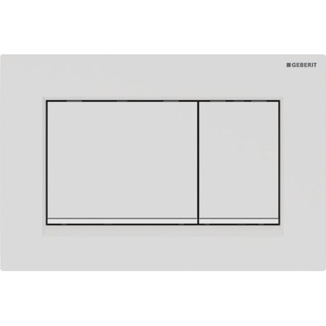 Placca Geberit Sigma20 Square Bianco Verniciato Opaco / Bianco Doppio Tasto (ex Sigma30) 115.883.01.1 Bianco