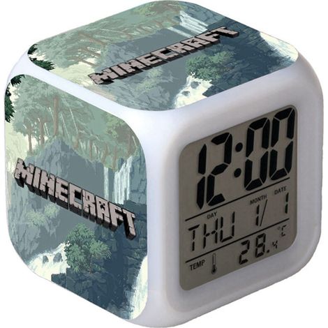 Digitaler Multifunktionswecker Minecraft-Wecker LED-Edition