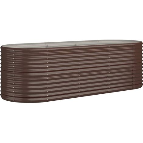 Maison Exclusive - Jardinera arriate acero galvanizado marrón 224