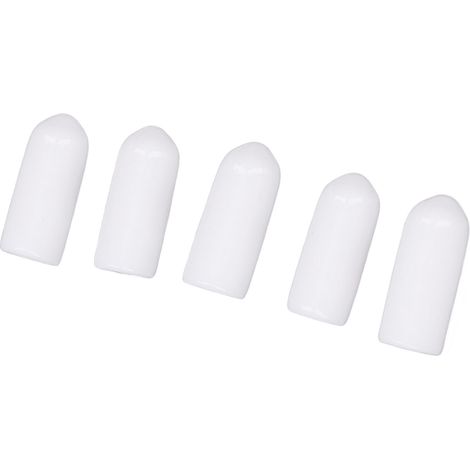 Lot de 100 capuchons de sécurité à visser, en PVC blanc, anti-vieillissement, flexibles et ignifugés, pour une protection optimale (4,5 mm / 0,2 po). (1/5)