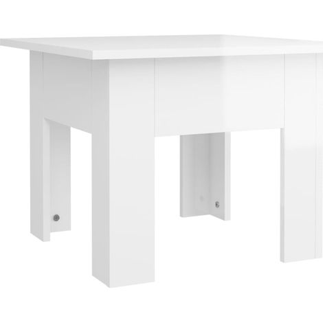 Maison Exclusive - Couchtisch Hochglanz-Weiß 55x55x42 cm Holzwerk