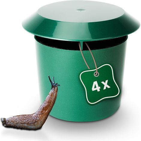 slakkenbescherming - slakkenval set van 4 I biologische slakkenval voor de tuin ik kan individueel gevuld worden I hygiënische slakkenbestrijding I milieuvriendelijk I slakkenafstotend I slak (1/5)