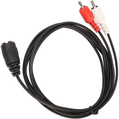 Vvikizy Câble Adaptateur Son Metal Din 5 Broches Femelle vers 2 Mâles RCA 4,9ft (1/4)