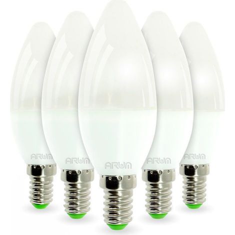 Set di 5 lampadine a LED E14 6W Render 40W 420LM  Température de Couleur: Bianco caldo 2700K