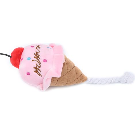 Peluche Glace pour Animaux de Compagnie - Jouet Doux et Moqueur pour Chiots - Rose (1/5)