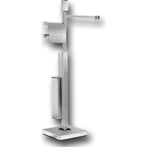 Ensemble à poser inox, carré 1 bras orientable, hauteur 820 mm