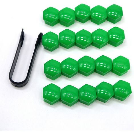 Tapones de tuercas de rueda T39 17 mm verde brillante (1/5)