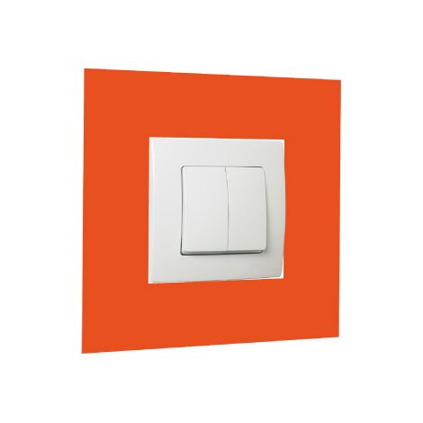ADHESIF REPERAGE INTERRUPTEUR, CARRE 150X150MM, TROU CENTRAL 79X79MM (W0565). Rose . - Rose