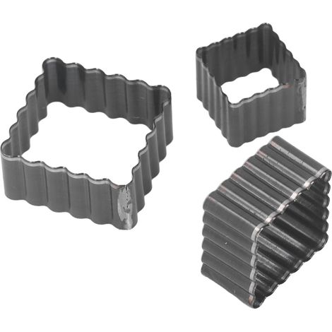 Lot de 3 Emporte-Pièce Cuir Cadre Carré Ondulé 30x30 40x40 50x50mm Acier Alliage Matrice Découpe (1/5)