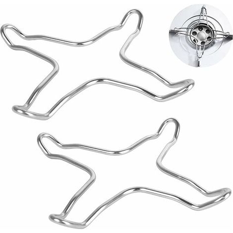 Lot de 2 réducteurs à gaz en acier inoxydable pour plaque de cuisson à gaz, dessous de plat, support pour cafetière Sunflower (1/2)