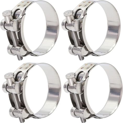 Collier de serrage, Lot de 6 Plage de Serrage 40-43mm, T-Bolt Collier Inox, Colliers de Serrage à Boulon en T pour Conduite d'eau, Conduite de gaz, Tube d'automobiles (1/4)