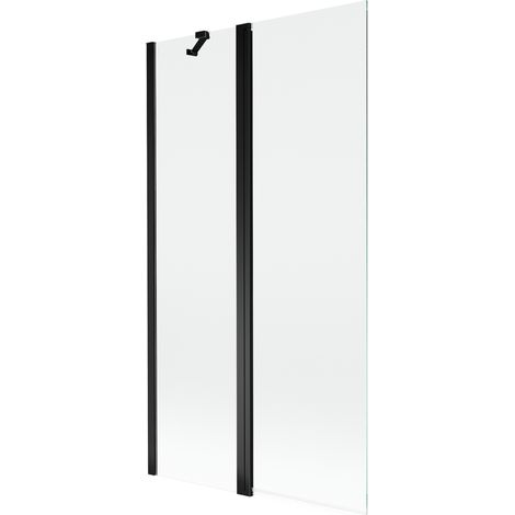 Paroi de bain pliable 2 volets Mexen Mist 100 x 150 cm, transparente, noire - 8A9-100-011-70-00 (1/5)