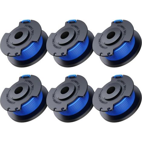 6er-Pack Ersatzspulen für Ryobi One+ AC14RL3A 18V 24V 40V Rasentrimmer, Spulendurchmesser 1,6 mm, Länge 3,4 m