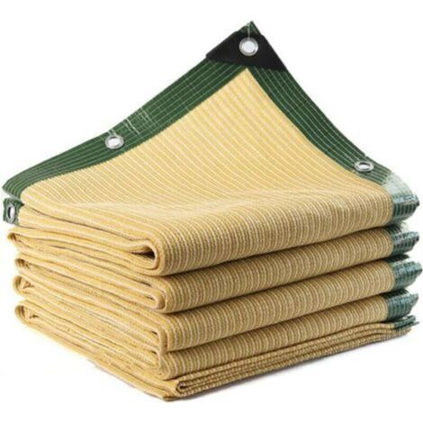 – Voile d'ombrage 2 x 2m en HDPE – Protection UV 85% – Installation facile avec œillets en aluminium – Couleur jaune pour jardin et terrasse (1/4)