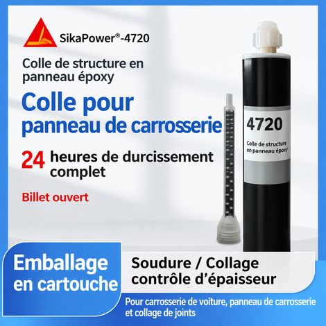 Colle époxy SikaPower ® -4720 4720 noir après mélange 195 ml ratio 1:1 noir 1 kg – Livraison gratuite (1/5)