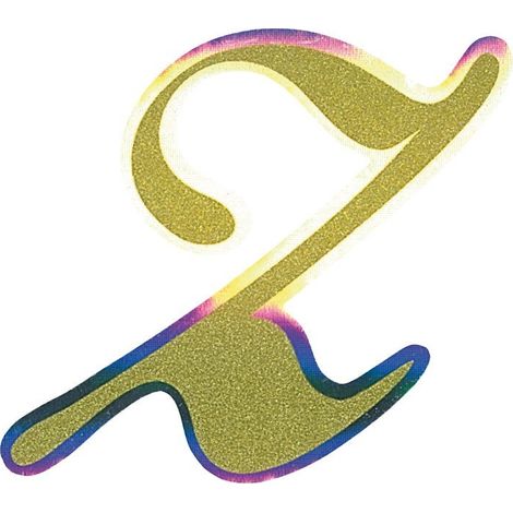 Adesivo Monogramma Lettera Z, Oro Metallescente (1/2)